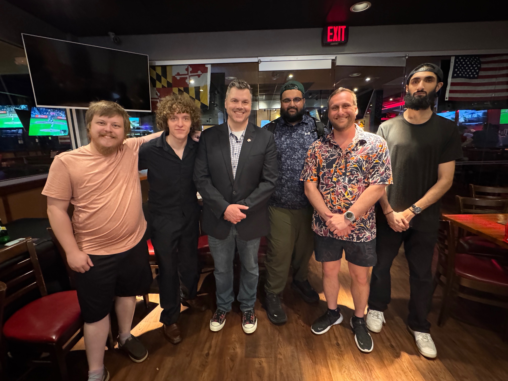Austin with campaign volunteers