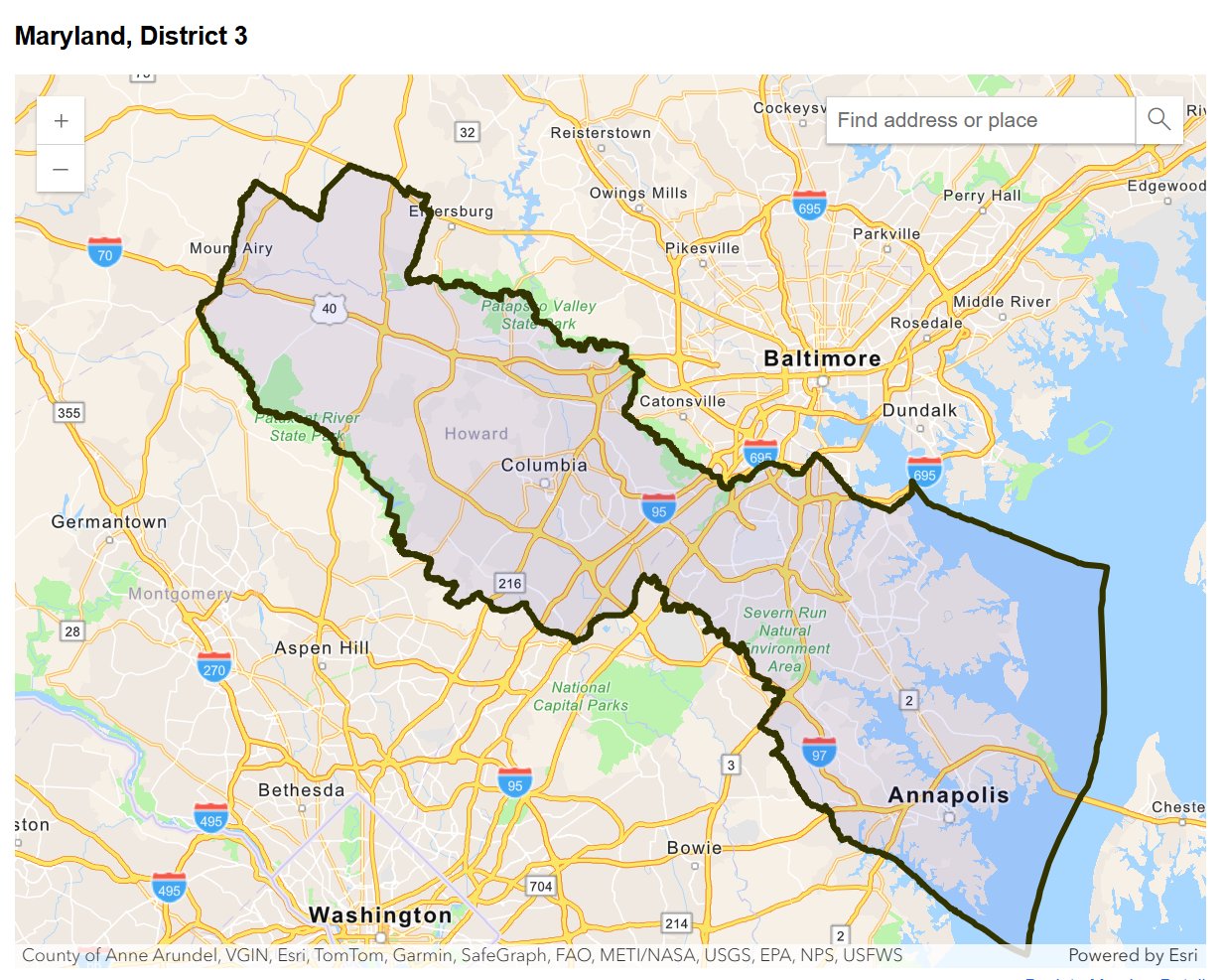 Maryland's 3rd Congressional District Map